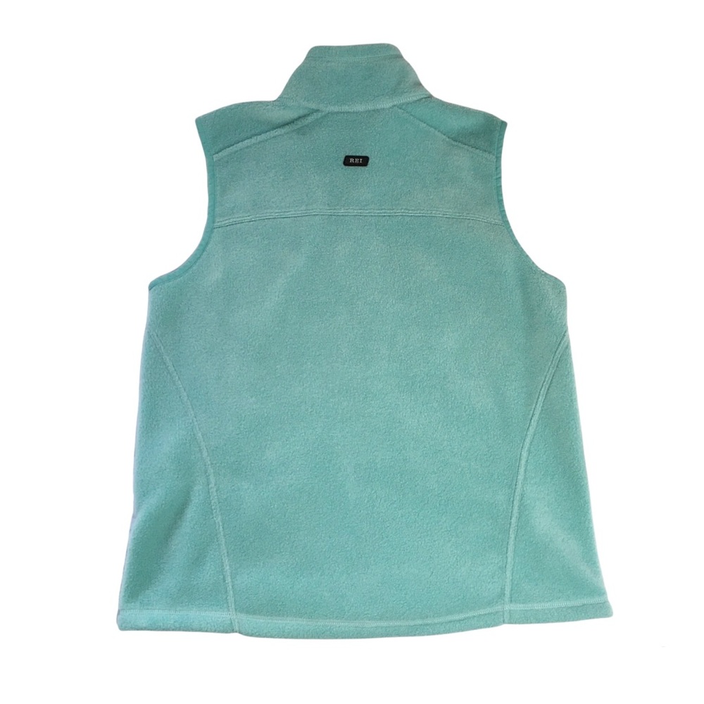 REI Fleece Vest Boulder Ridge Aqua Green Midweight Girls XL (18) - Picture 4 of 6